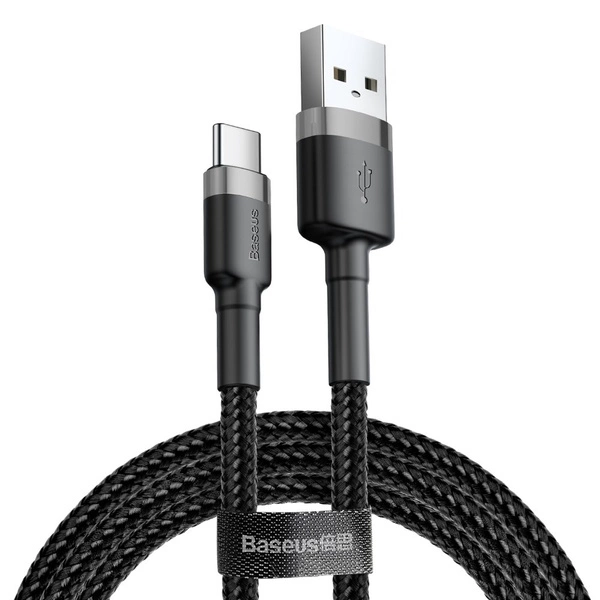 Baseus Cafule Kabel USB-A / USB-C QC3.0 2A 3m - Grau-Schwarz